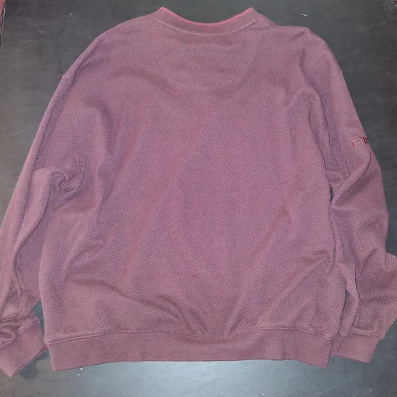 PING Men's V-Neck Sweater - Burgundy - Picture 4 of 5